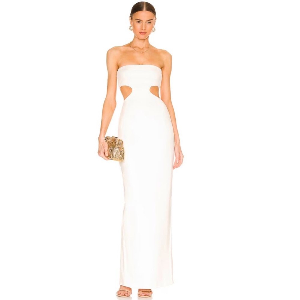 Chic Strapless White Dress